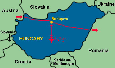 Our route through Hungary