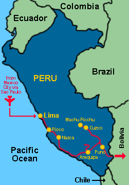 Our route through Peru