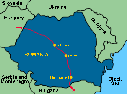Our route through Romania